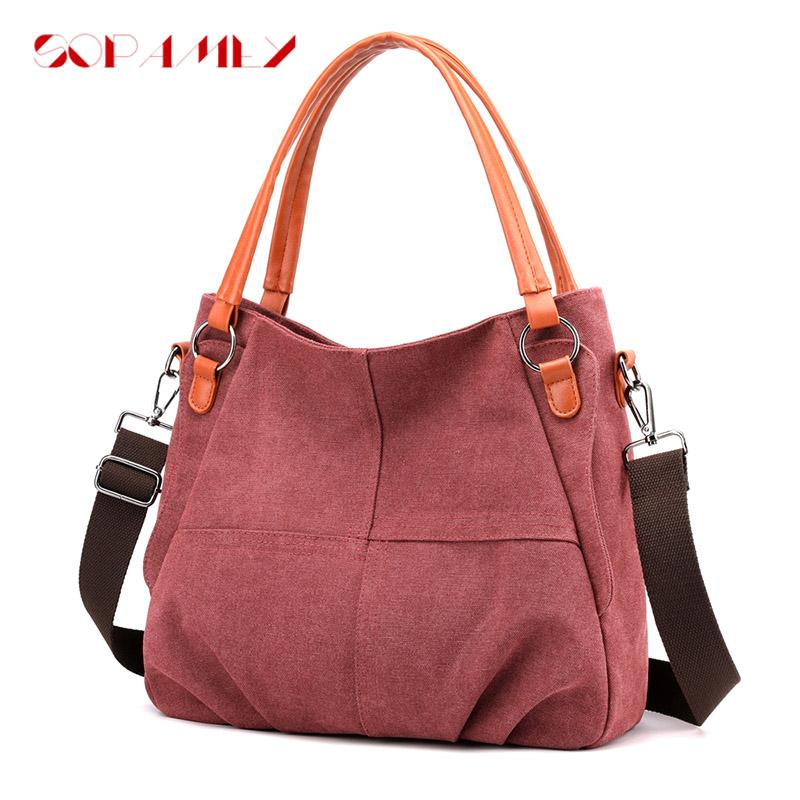 

New Fashion Women Shoulder Bags Solid Canvas Designer Female Crossbody Bags Ladies Large Capacity Messenger Handbag Bolsos Sac, Black