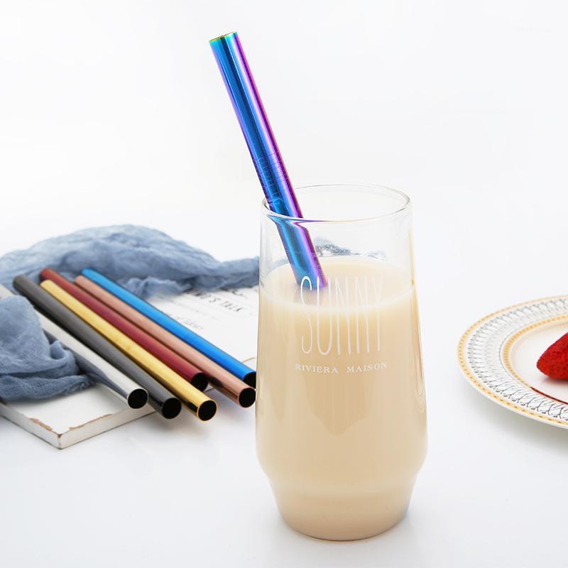 

304 Stainless Steel Straw Hotel Pearl Milk Tube Environmental Protection Big Straw Soy Milk Direct Titanium Gold1