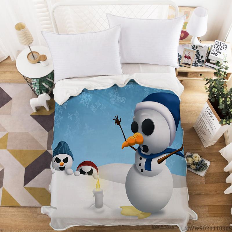 

Merry Christmas Design Blanket 3D Luxury Blanket Super Soft Highend Fashionable Bedroom Decor