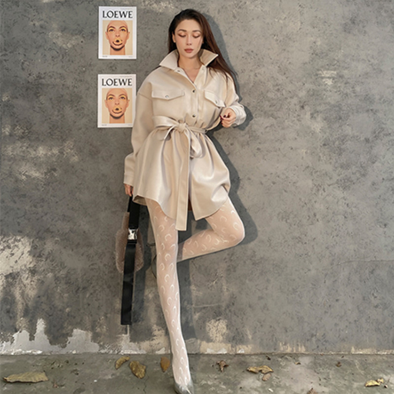 

2021 Autumn New Thin Fancy Khaki Wool Jackets Vest Casual Fashion Vintage Woman Jacket Long Sleeve 9GWM