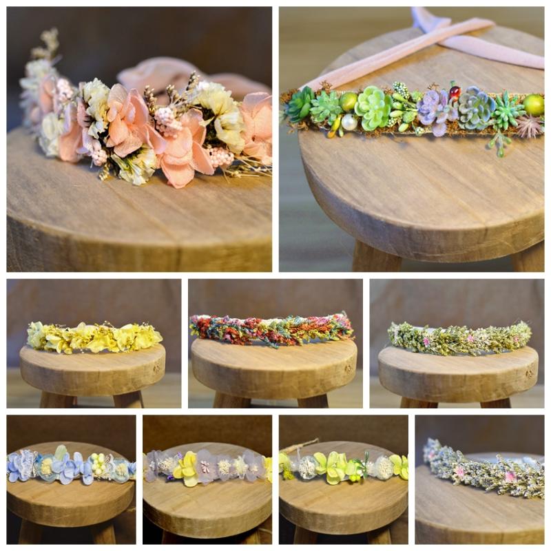 

Newborn photography baby headband with baby girl flower headbands handmade flower headband accessories studio photo, Purple