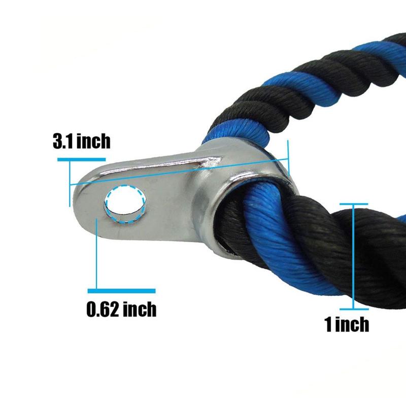 

Heavy Duty Biceps Tricep Training Nylon Pull Rope with Stainless Steel Snap Hook