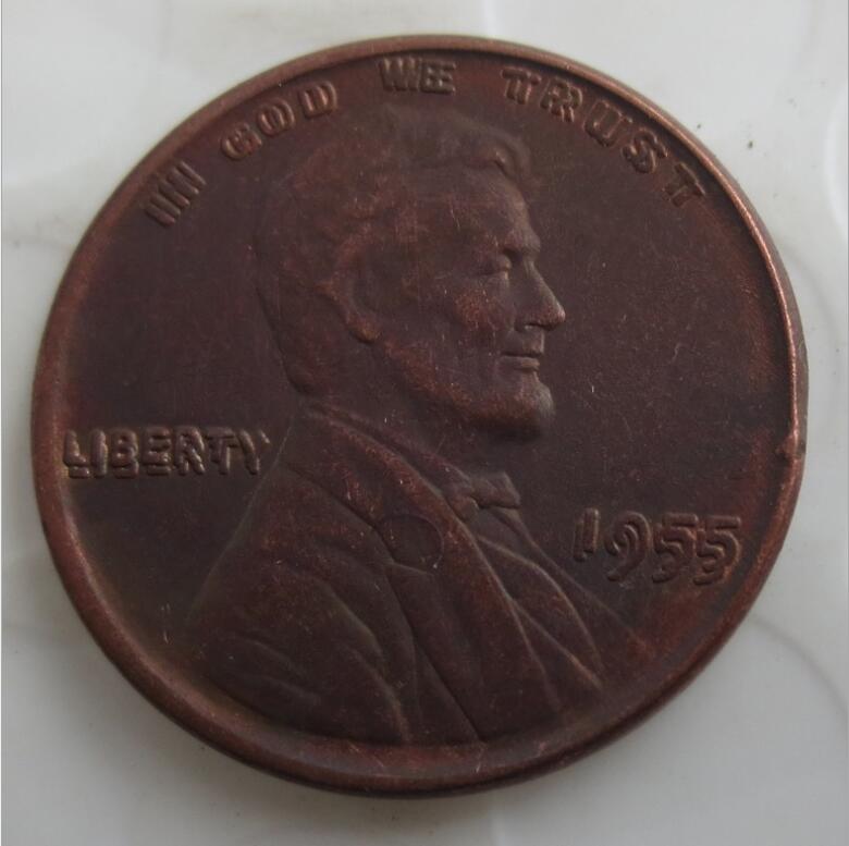 

US One Cent 1955 Double Die Penny Copper Copy Coins metal craft dies manufacturing factory Price