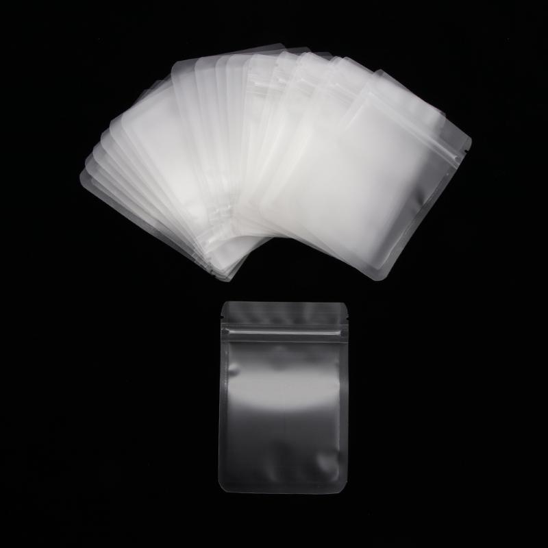 

20Pcs/pack Matte Transparent Plastic Bag Aluminum Foil Hologram Pouch Small Water Proof Zipper Reclosable Pouches