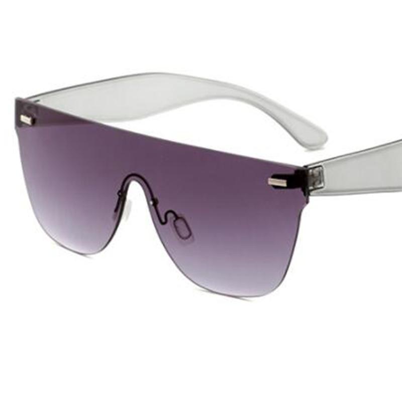 

Sunglasses Rimless One-Piece Square Oversized Women 2021 Fashion Brand Candy Color Sun Glasses Men Vintage Shades UV400