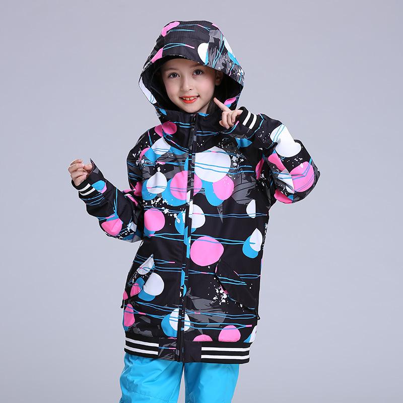 

New GSOU SNOW ski jacket children waterproof boys winter jackets girls snowboard suits skiwear kids ski clothes, C 2