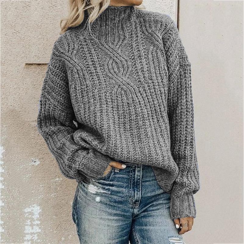 

Loose Autumn Sweater Women 2020 New Korean Elegant Knitted Sweater Oversized Warm Female Pullovers Fashion Solid Tops, Black