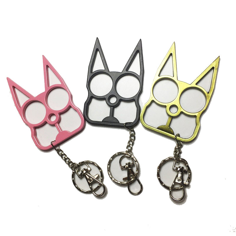 

Self Defense Keychain Creativity Cat Keychain Key Chain Bottle Opener Screwdriver Outdoor Fashion Women Men Self-Defense Tool