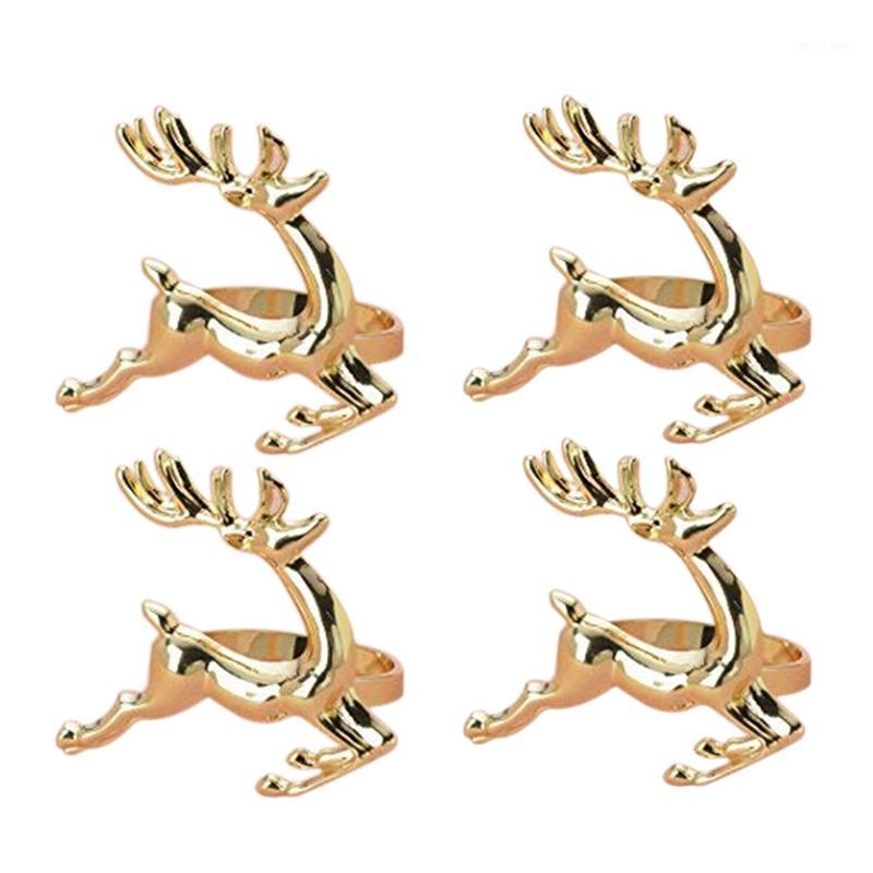 

4 Pcs Alloy Napkin Rings Deer Napkin Holders Adornment Exquisite Household Napkins Rings Set for Casual or Formal Occasions Dinn1