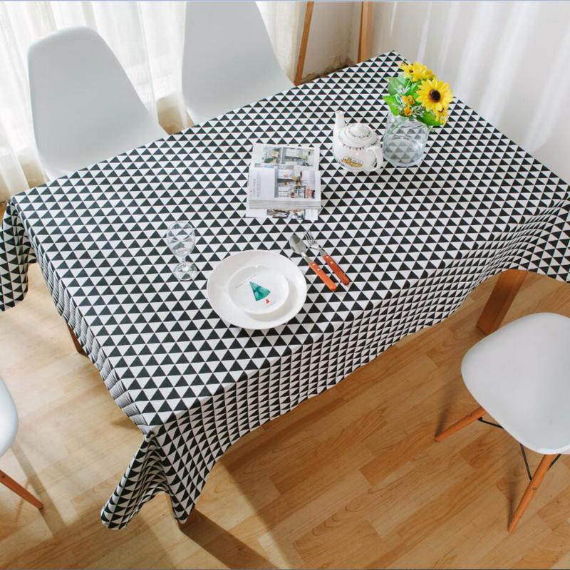 

Lychee Triangle Printed Table Cloth Simple Rectangle Table Cover Home Wedding Birthday Party Tablecloth, As pic