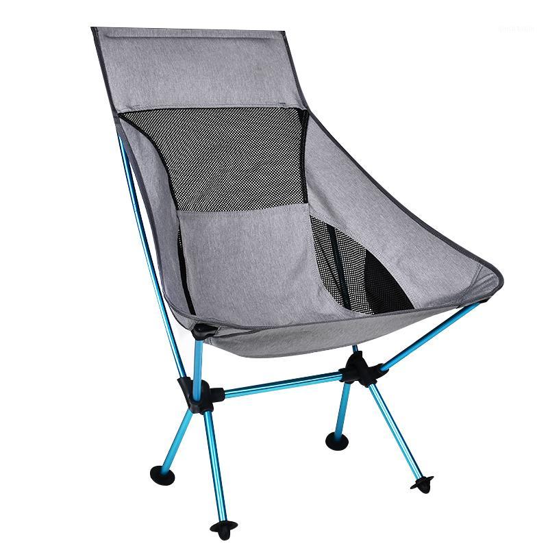 

Gray Moon Chair 1200g Fishing Camping Folding Hiking Seat with Pocket Ultralight Chair Outdoor Furniture Camping1