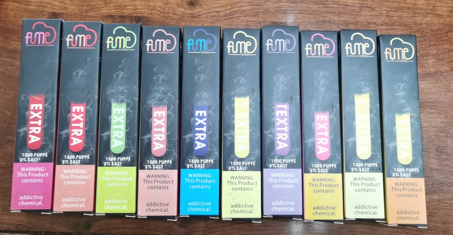 

Fume Extra cigarettes 1500Puffs Disposable Vape Pen Kit 850mAh Battery 5ml Pods Cartridges Vapors Device e Cigs Vaporizers vs Air Bar Lux puff flex