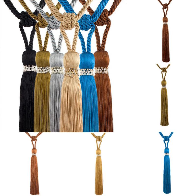 

Curtain Tiebacks Tassel Rope Tie Back Curtain Holder Room Window Fringe Tassels Parts Home Decor, Yellow