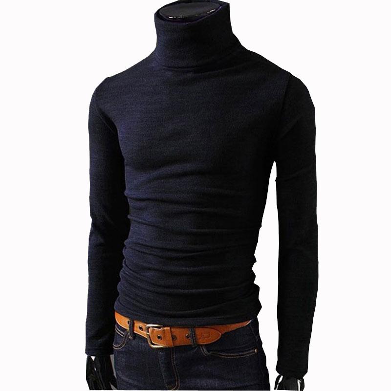 

2020 Men Winter Sweater Dress Causal Male Turtleneck Pullover Pull Teenagers Soild Long Sleeve Kintwear Black Clothes Clothing