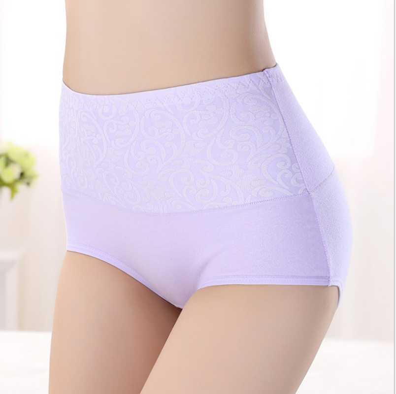 

Pure Cotton High waist Women's Panties Plus size Briefs Underwear Ladies Autumn Winter Panty Sexy Lingerie Female Underpa