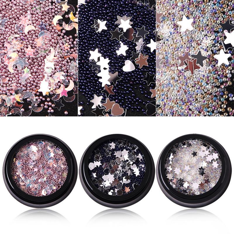 

HOT SALE 1 BOX Hollow Out Gold Nail Glitter Laser Neon Sequins Decorations For Nail Arts Pillette Diy Accessories TSLM1