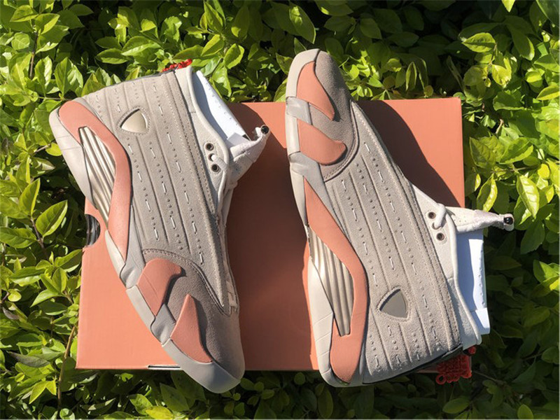 2021 Newest Authentic Clot x 14 Low Terra Blush 14S Sepia Stone Desert Sand Men Outdoor Shoes Sneakers Real Carbon Fiber With Original Box