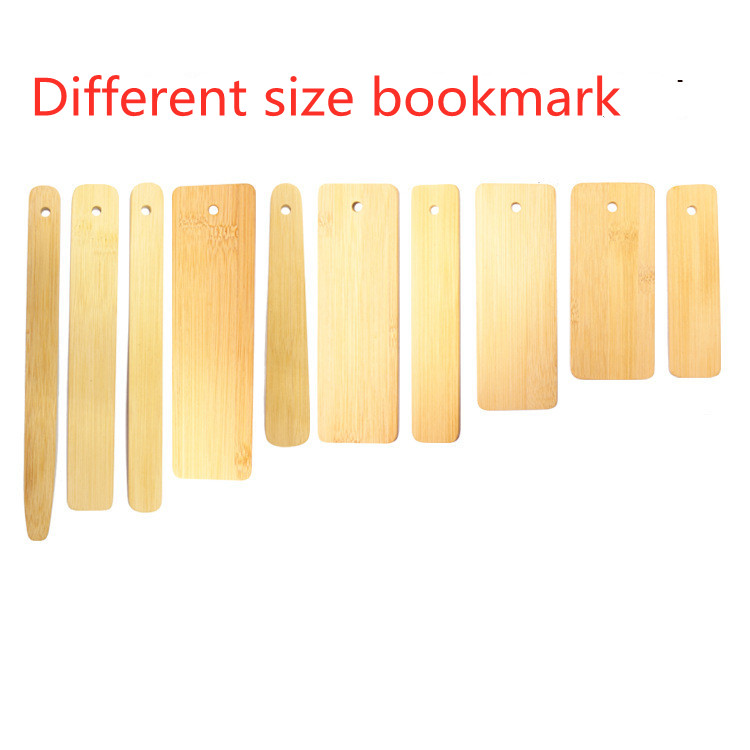 

50pcs bamboo bookmark different size and shape Blank Tags Labels Gifts Hanging Decoration Party Supplies