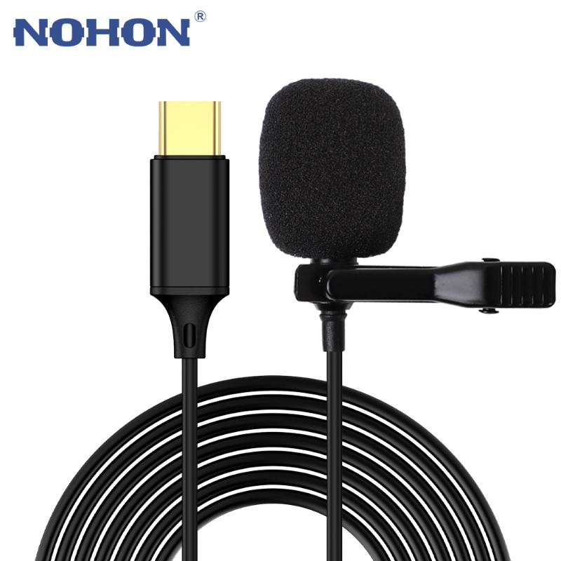 

1.5M Mini Pro Audio Microphone Metal Video Mic USB C Type-C For Huawei Cell Phone Wired Microphones Cardioid Mic