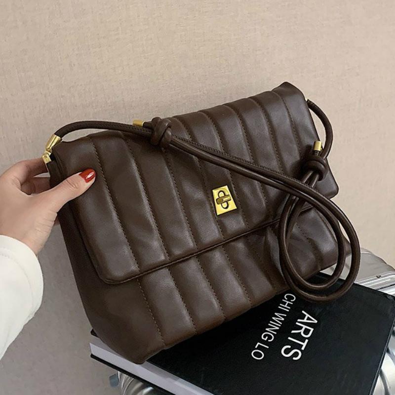

Retro Large Capacity Bag Elegant Female2021 New High-quality PU Leather Women's Designer Handbag Shoulder Messenger Bag, Beige