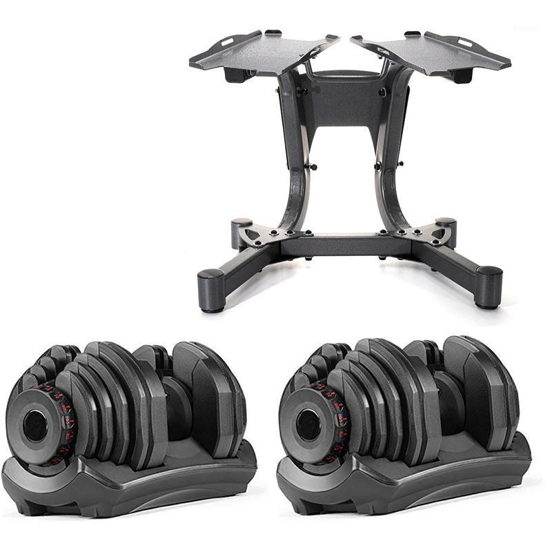 

Adjustable Dumbbell Set Workout Weights 90lb /40kg Stand included1, Black