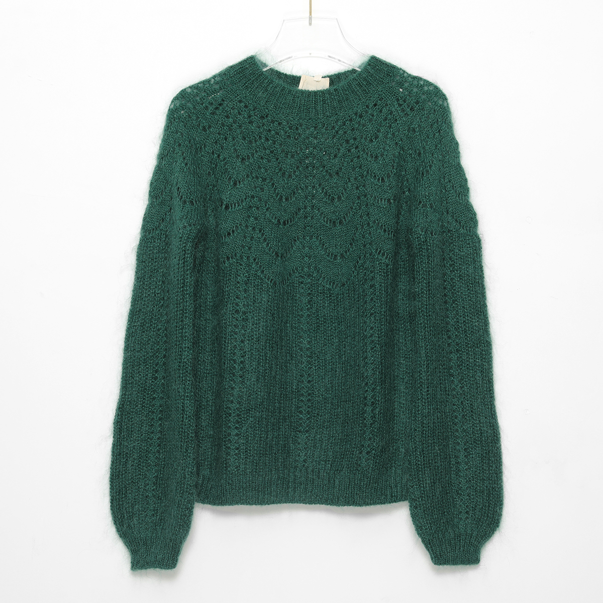 

Mohair women's knitted sweater fall winter long sleeve around neck chic pullover 2020 hot lady from the casual jumper office pull femme, White