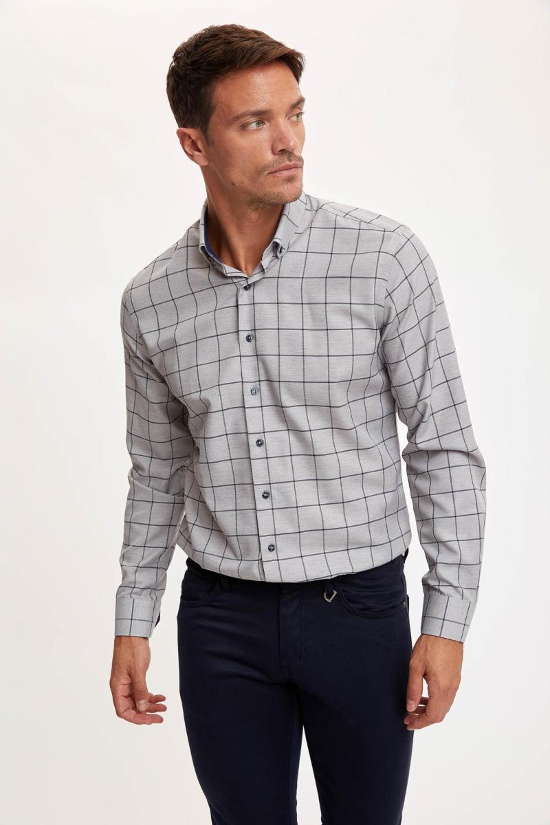 

DeFacto Man Long Sleeve Shirt-R4780AZ20AU, Grey