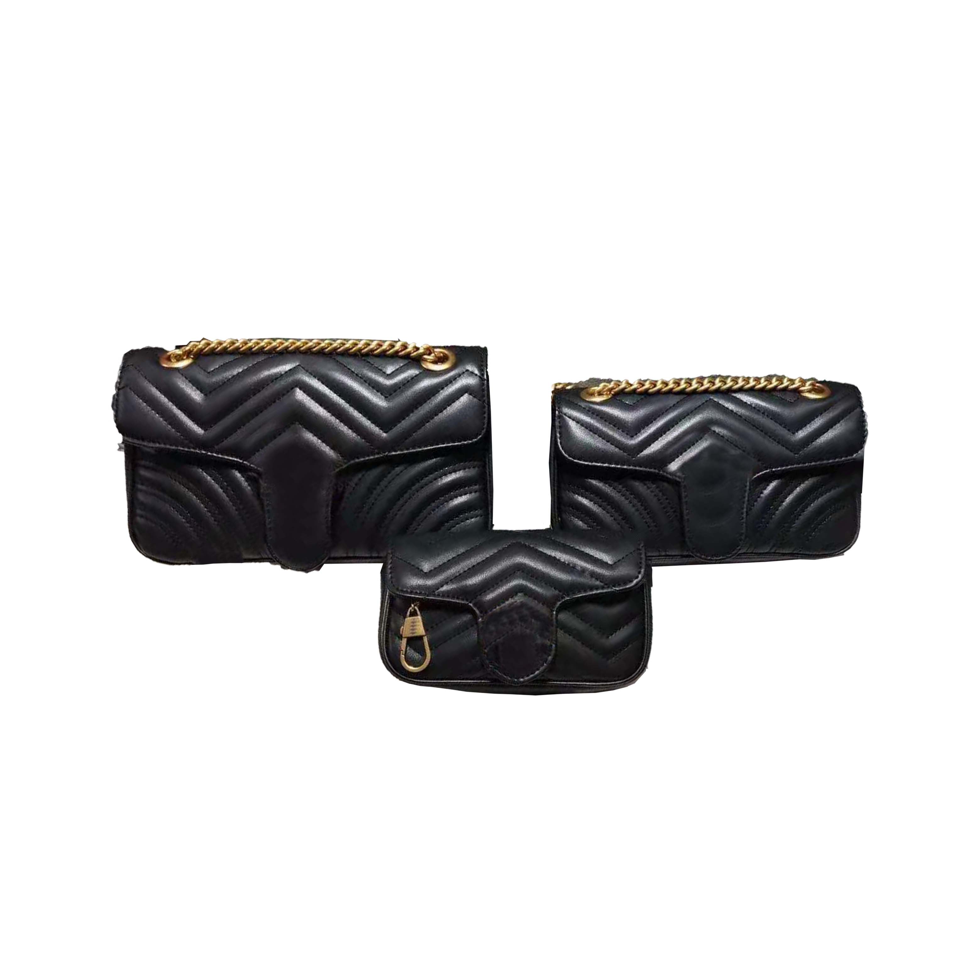 

Women Handbags Shoulder Bag 3 Size Real leather High quality Lady Fashion Marmont Bags Genuine CrossbodyPurses Backpack tote 005, # 0