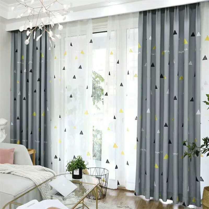 

European Living Room Bedroom Shade Office Embroidered Shade Finished Products Embroidered Curtains, Tulle