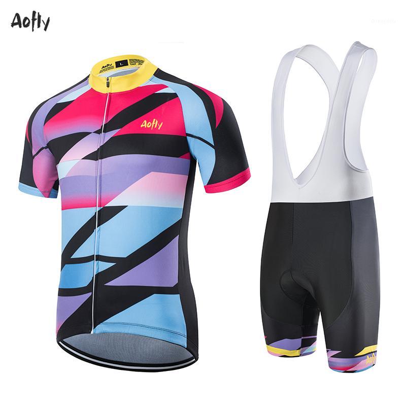

20 Aofly Multi-color cycling team jersey 9D bike SHORTS set mtb Ropa mens summer quick dry pro BIKE shirts Maillot Culotte wear1, 001