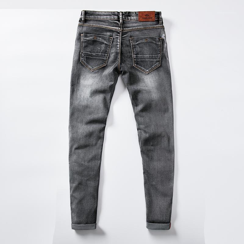 

Men's Jeans Spring Autumn Business Casual Slim Straight Jeans Stretch Denim Pants Trousers Classic Cowboys Young Man Jean 381, Green