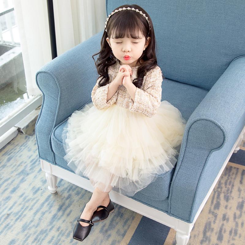 

Girl Dress For Infant Kids Baby Girls Party Wear Layered Dresses Girl Birthday Outfits 1-6Year Children Clothing 1-6Y, Gold
