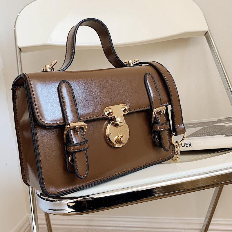 

Vintage Trend Shoulder Bag Designer Flap Handbag Fashion Shoulder Bag Luxury Handbags for Women 2021 PU Leather, Black