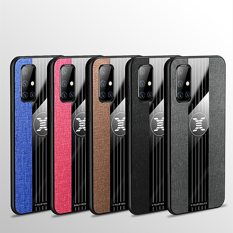 

Luxury Fashion CASE for Samsung Galaxy S21 S20 S10 Plus Fabric Cloth Silicone Cover for Samsung Note 20 Ultra A51 A71 M31S M31 M21 A70 Case, Black