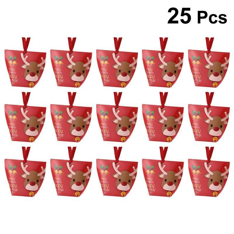 

25pcs Christmas Biscuits Box Adorable Cookies Chocolate Cases Xmas Elements Presents Boxes for Home Party Festival1