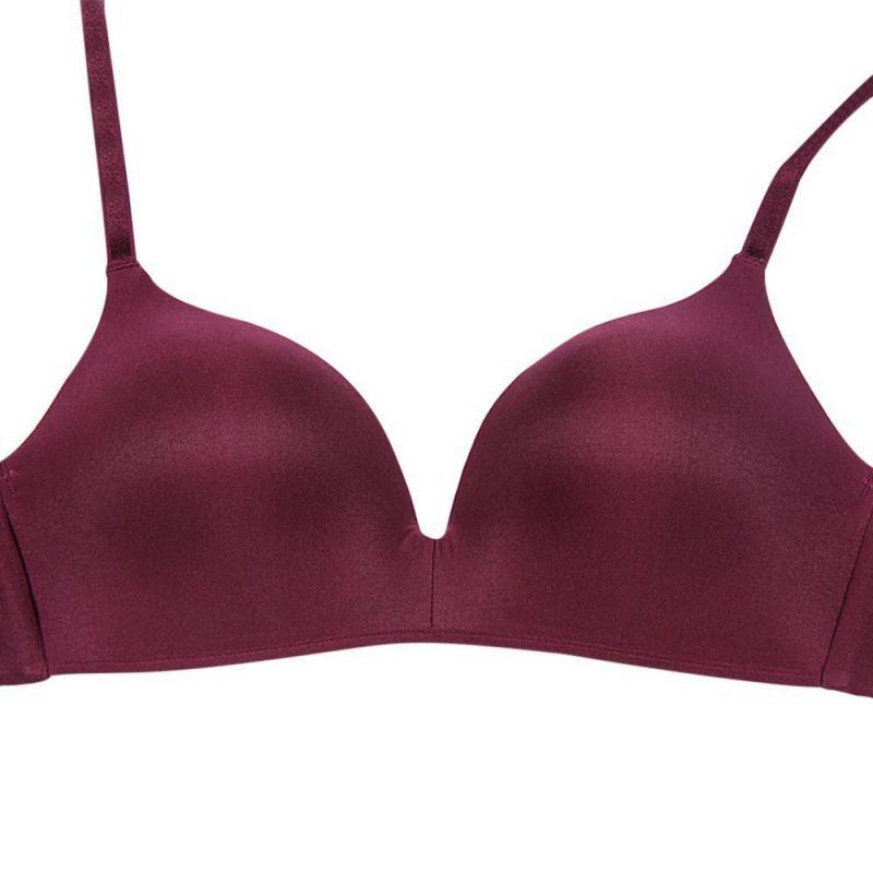 

Women Lingerie Sexy Solid Seamless Push Up Bra Wire Free Bralette Cotton Brassiere Underwear Ladies Everyday Thin Adjusted Strap, Nude