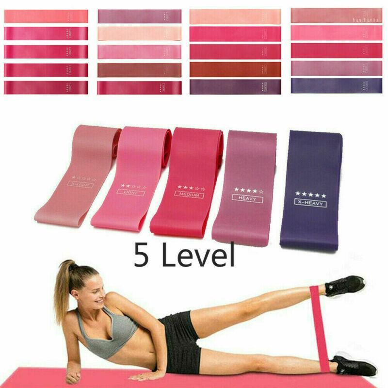 

5pcs Yoga Booty Leg Exercise Bands Set Non Slip Fitness Yoga Pilates Legs Builder Hip Resistance Workout Stretching Training Set1, Red