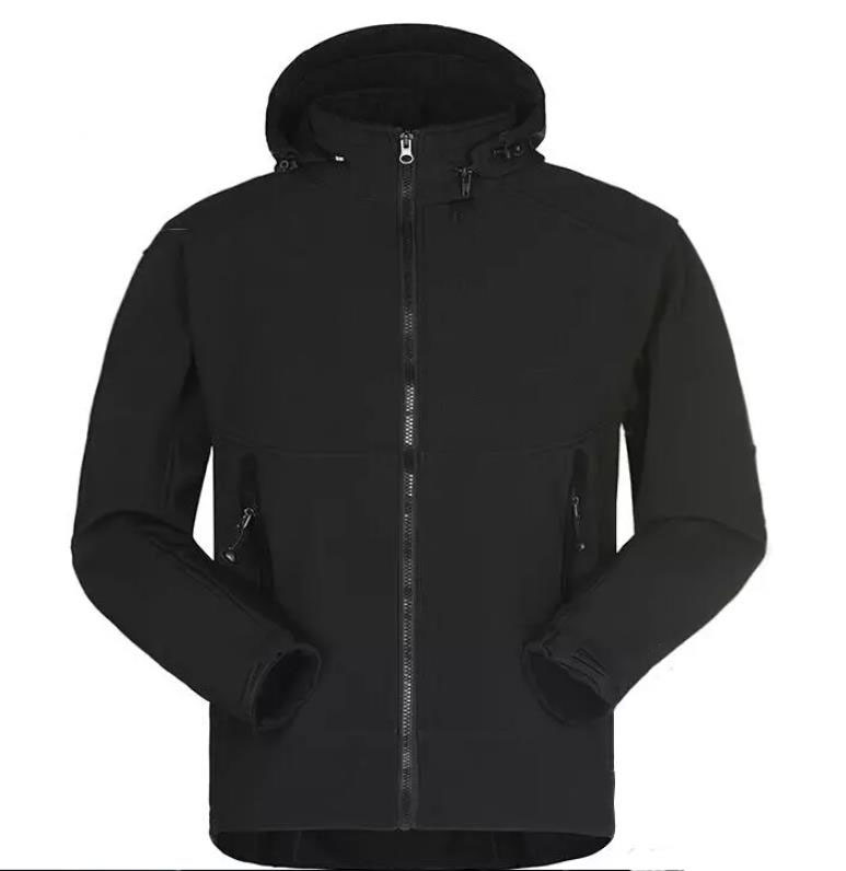 

Fashion- 2021 Mens Designer Winter Coat Casual Solid Color Athletic Jacket Hooded Windbreaker Warm Coat Asian Size Free Shipping, Black