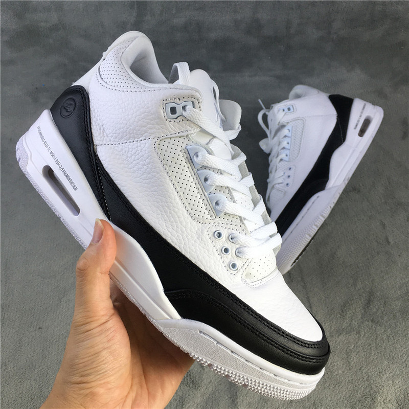 

Jumpman 3 Low Fragment Design White Black For Men Sports Shoes 3S HiroshiFujiwara FragmentDesign Men Sneakers Basketball Shoes, 01