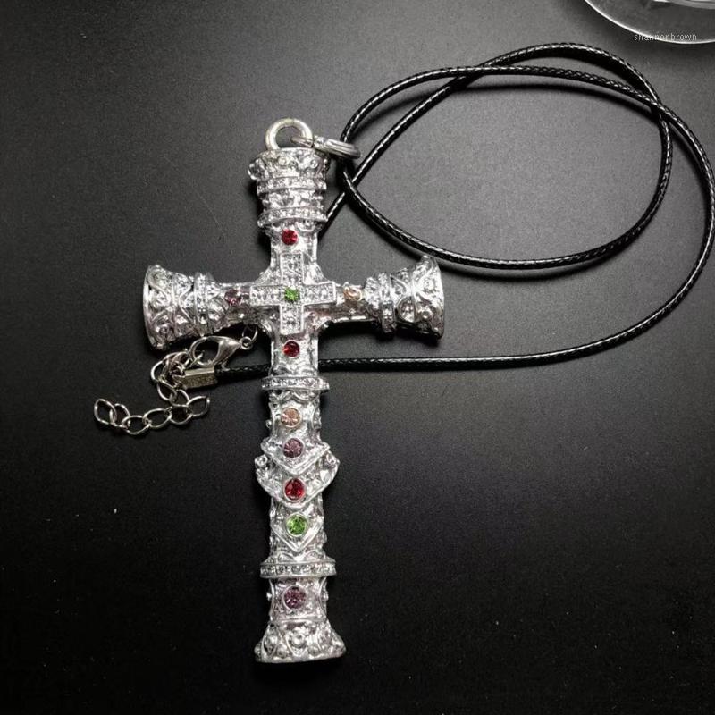 

Chains Necklace Silver Color Rope Chain Necklaces For Men Cross Pendants&Necklaces Women Metal Fashion Jewelry Gift1