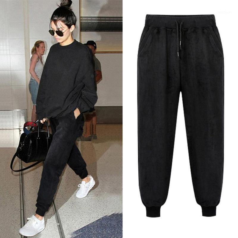 

Women Harem pants Sport Trouser Pant Casual Elastic Waist Band Ankle-Length Pants Outdoor Sweatpants Autumn Streetwear Clothing1, Black