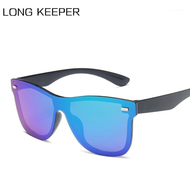

Brand Vintage Sunglasses Men Rimless Square Frame Travel One Piece Lens Male Driving Sun Glasses Women Mirror Oculos Gafas UV4001