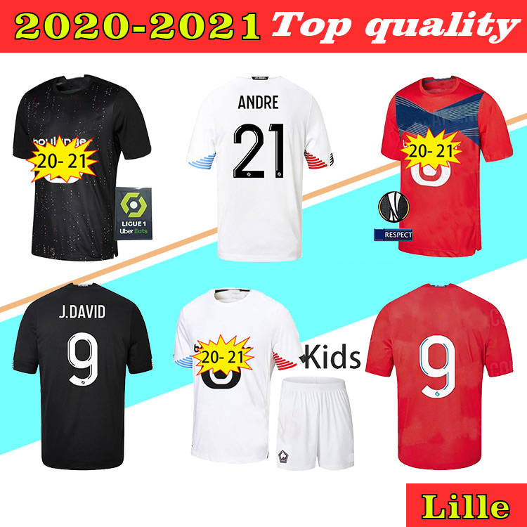 

LOSC Lille 20 21 soccer jerseys DAVID FONTE BAMBA YAZICI football shirt 20 21 Lille Olympique JIKONE 10 maillot Adult Kids Kit, Black;yellow