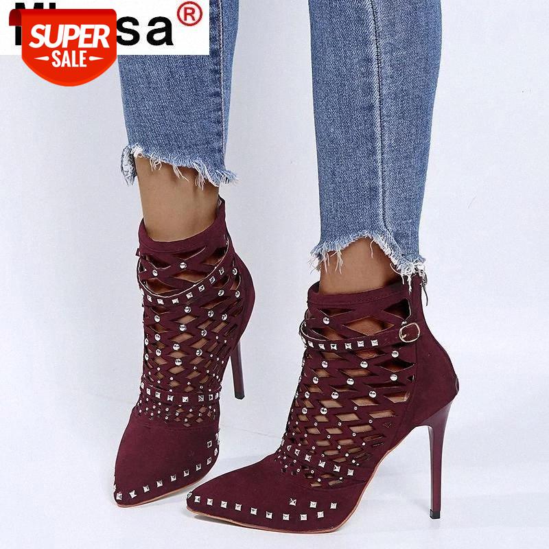

2021 Summer New Zipper Women's High Heel Sandals Fashion Sexy Pointed Toe Rhinestone Stiletto Heels Women Shoes Zapatos De Mujer #Qp7u, Black
