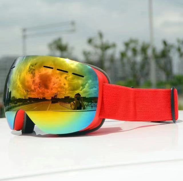 

2021Popular skiing glasses, large spherical glasses, Cardable myopia, double layer anti fog and anti sand, increase the clarity of home