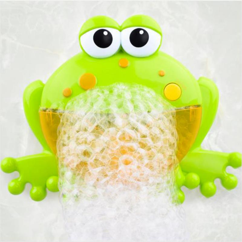 

Baby Bath Bubble Machine Bathroom Accessories Sets Big Frogs Automatic Bubble Maker Blower Music Maker Bathtub Soap Machine