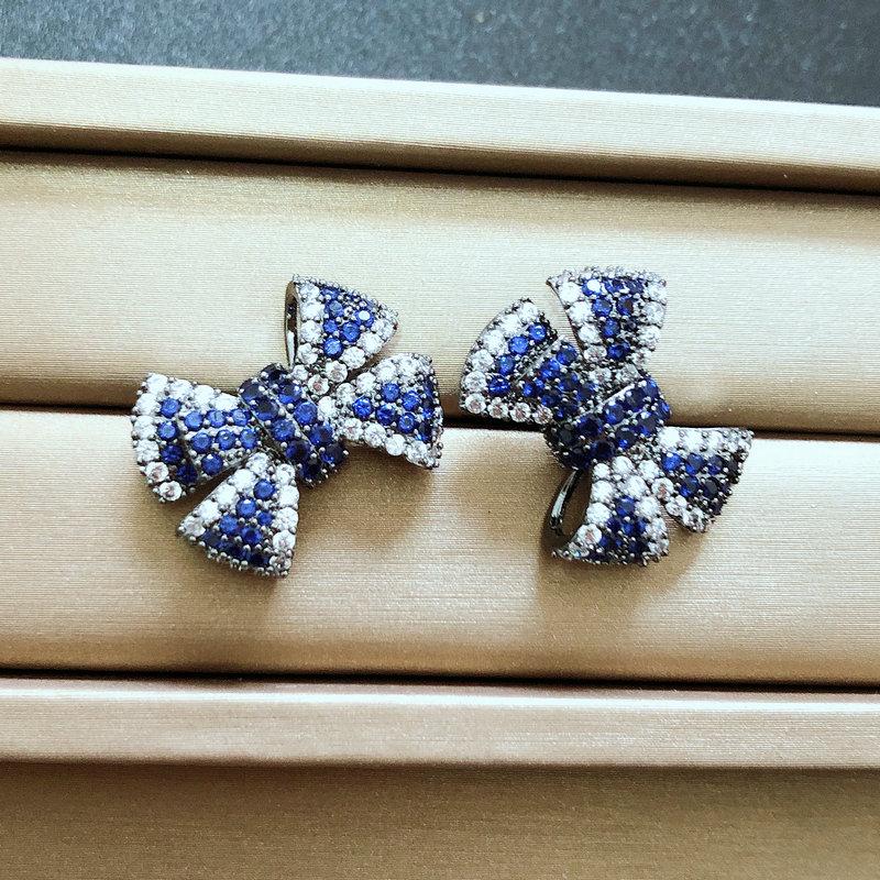 

Bilincolor Royal Blue Knot Stud Earring for Women