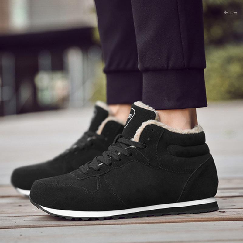 

Couple Snow Boots Winter Warm Short Plush Women Men Cotton Shoes Non-Slip Velvet Ankle Boots Snow Shoes Lace Up Casual Sneaker1, Black