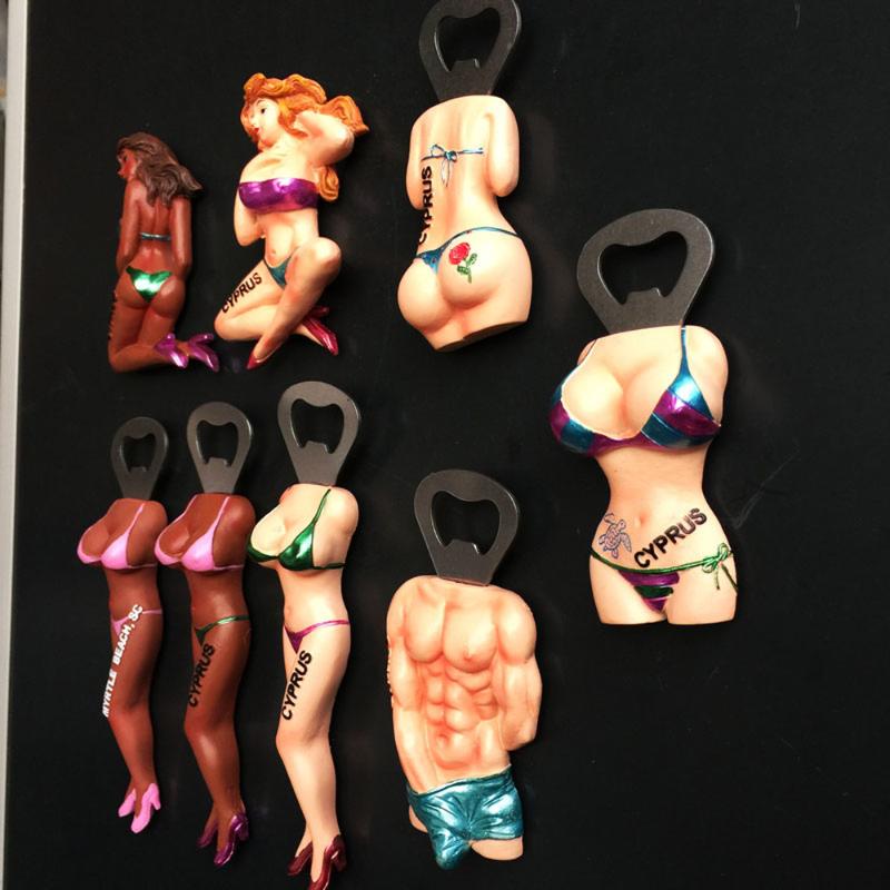 

BABELEMI Resin 3D Middle East Hot Bikini Beauty Tourist Fridge Magnet Souvenir Cyprus Magnet Refrigerator Decor Bottle Opener