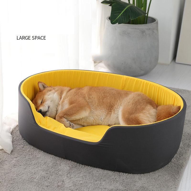 

3D Washable Kennel Pet Bed For Dogs Cat House Dog Beds For Large Dogs Pets Products Puppy Dog Cushion Mat Lounger Bench Sofa, Yellow